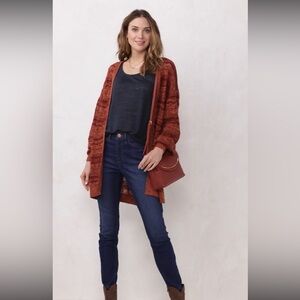 Lauren Conrad Pointelle Long Cardigan